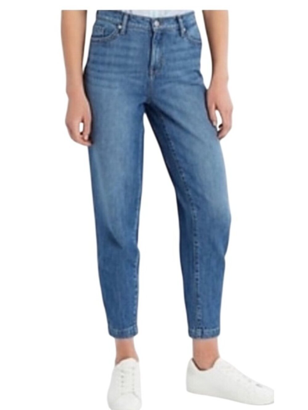 Banana Republic Barrel Jeans Medium Wash High Waist Size 27/4 soft cotton tencel